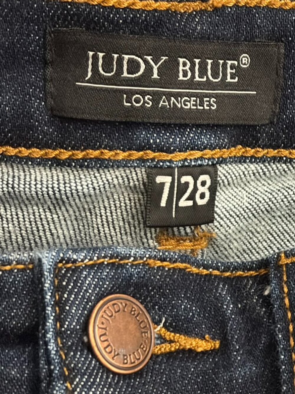 Judy Blue Boot Cut Jeans 28 Daisy Mid Rise Dark Wash Stretch Denim Casual - Picture 3 of 6
